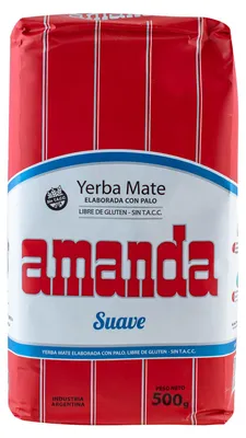 Produktbild von Amanda - Mate Tee Suave 500g - Milder Geschmack Ohne Bitterkeit - Naturrein - Wenig Staub - Natürliche Energie - Argentinien