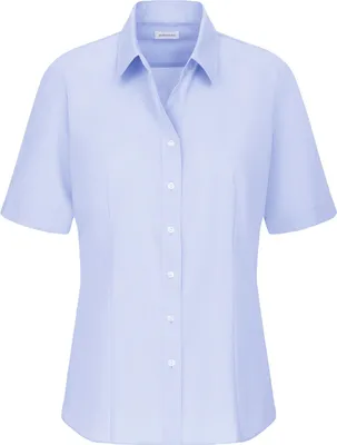 Produktbild von Seidensticker CITY-BLUSE Damen Kurzarm Kent Regular Hellblau 34