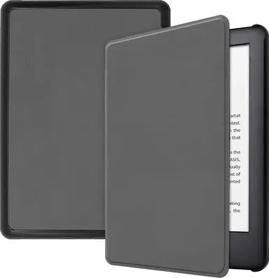 Imagen del producto de Funda protectora para Amazon Kindle 2019 (10ª generación) de 6 pulgadas, funda delgada con función de soporte y función de encendido/apagado automático, color gris