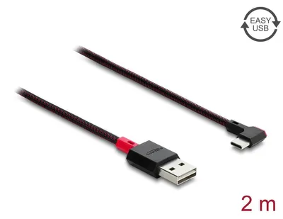 Obrázok produktu pre DeLOCK 81547, 2 m, USB A, USB C, USB 2.0, Červená, Čierna