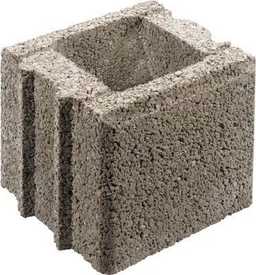 Produktbild von Mauerstein Halbstein Bellamur grau 25 cm x 25 cm x 20 cm