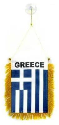 Produktbild von Autofahne Griechenland 15x10 cm Polyester 100D mit Saugnapf, Flagge