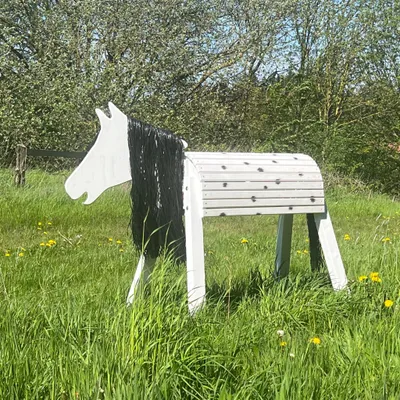 Produktbild von Holzpferd Kleiner Onkel ws mit Flechtmähne, Sitzhöhe 100 cm