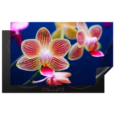 Produktbild von KitchenYeah© Herdabdeckplatte Von Orchidee , 85x52cm, Küche Deko, Glaskeramikkochfeld Herdabdeckung, Abdeckplatte fùr Kochfeld