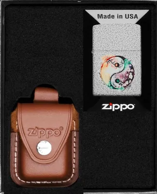 Produktbild von ZIPPO Feuerzeug-Set WATERCOLOR YIN YANG DESIGN Geschenk No2