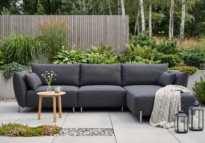Produktbild von Kaiser Möbel Gartenecksofa für Terrasse und Garten, Stoff Sunlight, Graphit, Rechts, SUNMEE