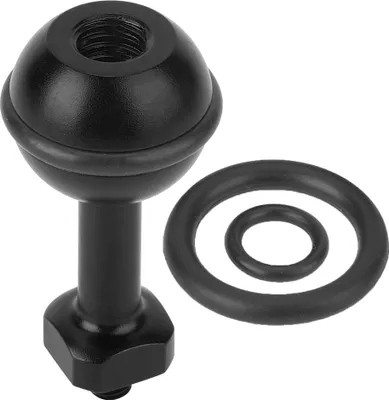 Produktbild von Tauchhalterung Action Kamera Ball Kopf Basis Füllhalterhalter montieren 1/4 '' Schraube (schwarz)