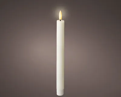 Produktbild von Lumineo LED Spitzkerzen, 2er-Set Weiß, warm weiß, 6h-Timer