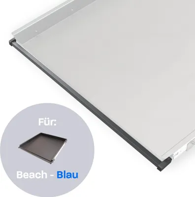 Imagen del producto de 040 Piezas: Cerradura de un solo punto para cajones traseros de la marca 040 Parts. Versión para vehículos VW T5, T6 y T6.1 Beach, con palanca azul