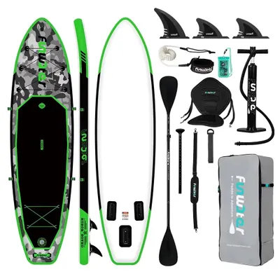 Image de Planche de stand-up paddle gonflable - SUPFW10A - 330 x 84 x 15 cm - Stable - Antidérapante - Accessoires complets - Légère et transportable - Idéale pour les débutants