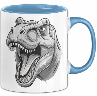 Produktbild von Dinosaurier Tier Tasse Geschenk Lustige Geschenkidee Spruch (Blau)