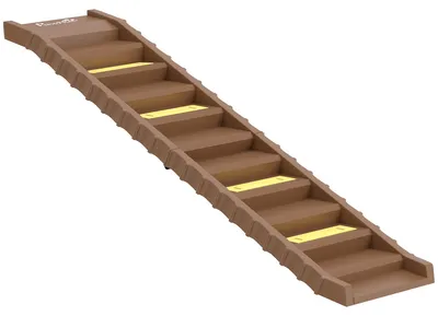 Produktbild von Hunderampe Auto klappbar Hundetreppe mit 10 Stufen Rutschfester Oberfläche, 154x40cm ür mittelgröße Hunde bis 25kg