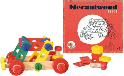 Produktbild von Mecaniwood Holzbaukasten, 96 Teile