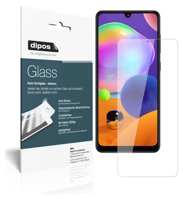 Zdjęcie produktu dla 2x folia ochronna do Samsung Galaxy A31 - folia antywstrząsowa 9H z plastikowego szkła dipos Glass
