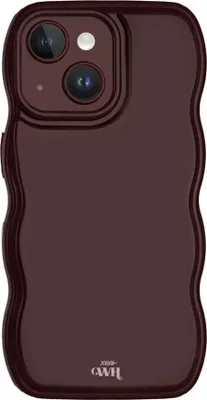 Produktbild von Glossy Wavy Hülle Burgundy  - Kompatibel mit iPhone 13