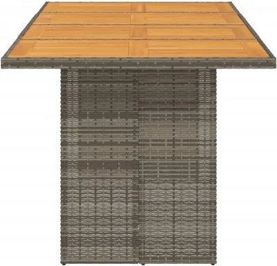 Produktbild von Gartentisch aus Akazienholz – Terrassentisch – Tisch für den Außenbereich – Stabiler Stahlrahmen – 190 x 80 x 75 cm
