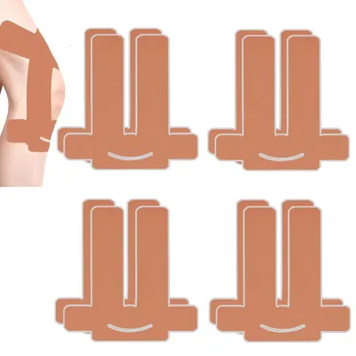 Productafbeelding van Kinesiotape voor de knie, voorgesneden, 8 stuks. Huidvriendelijk, waterbestendig, elastisch. Fysiotherapie tape