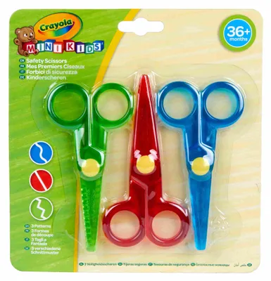 Image de Crayola 81-8119 ciseaux à bouts ronds Découpe de forme Multicolore