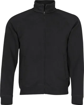 Produktbild von PREMIUM SWEAT JACKET | Sweatjacke für Herren & Damen – Uni Kapuzenlose Jacke mit Stehkragen, Verdecktetem Metall-Reißverschluss & Vordertaschen