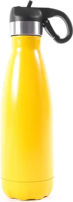 Produktbild von Thermoskanne Gelb 350 ml, 24,5 cm hoch, Vakuumisoliert, mit Schlaufe