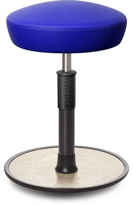 Produktbild von Sitz- Stehhocker Free Regular Hutsitz skai Kunstleder blau schwarz /cremeweiß.