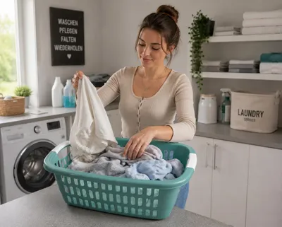Produktbild von Wäschekorb Wäschekörbe Plastik Kunststoff Wäsche Korb Grün (Mintgrün)