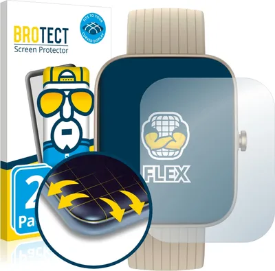 Produktbild von 2x BROTECT Fullscreen Schutzfolie für Huami Amazfit Bip 3 Pro Displayschutz Folie Fullcover Klar Transparent