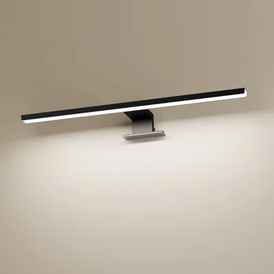 Obrázok produktu pre EMKE LED zrkadlové svetlo 40 cm - čierne, 6000K studená biela, IP44, kúpeľňové zrkadlové svetlo pre zrkadlo a skrinku
