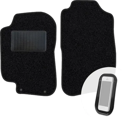 Produktbild von moto-MOLTICO Vorne Fußmatten Auto Velours Autoteppiche Schwarz Automatten Set 2-teilig passend für Saab 93 I 1998-2002