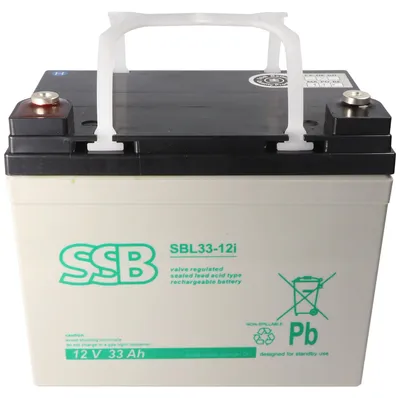Produktbild von SSB SBL33-12i 12V 33Ah Bleiakku AGM Blei Gel Akku
