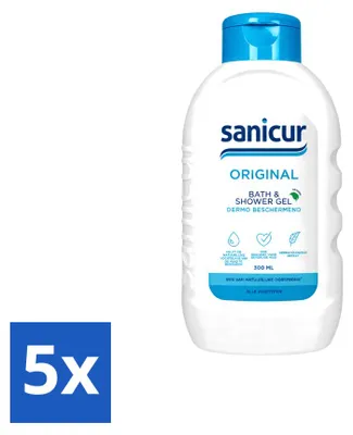 Produktbild von 5 x Sanicur Bad- und Duschgel Original - 300 ml - Vorteilspackung - 5 Stücke