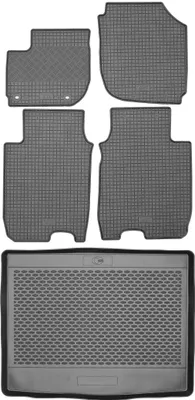 Imagen del producto de Honda HR-V II, modelo a partir de 2015, tipo crossover: juego de alfombrillas de goma + alfombrilla para el maletero