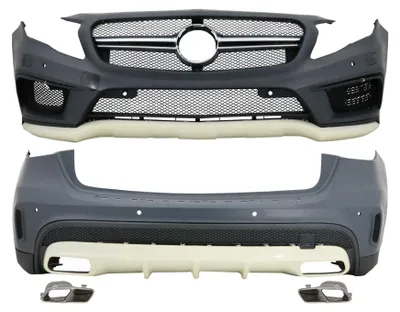 Produktbild von Bodykit für Mercedes GLA X156 2014-2016 Stoßstange Kühlergrill Endrohre Diffusor.