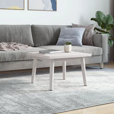 Immagine prodotto di Maison Exclusive - Piano tavolo bianco 40x40x2,5 cm in legno massello di pino quadrato