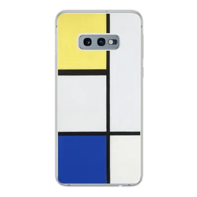 Produktbild von MuchoWow® Handyhülle Schutzhülle Hülle für Samsung Galaxy S10e Komposition mit Gelb, Blau und Schwarz - Piet Mondrian Silikon Softcase Handy Hülle - Handy