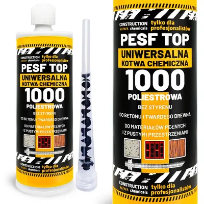 Zdjęcie produktu dla Kotwa chemiczna poliestrowa PESF 1000 BEZ STYRENU uniwersalna żywica 410ml + mieszacz