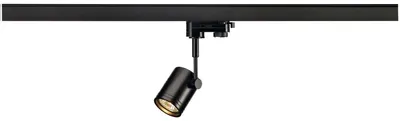 Productafbeelding van SLV BIMA I Lampkop, zwart, GU10, max. 50W, inclusief 3-polige adapter