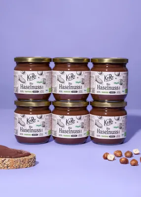 Produktbild von KoRo I Crunchy  Haselnusscreme mit Kakao 6 x 400 g
