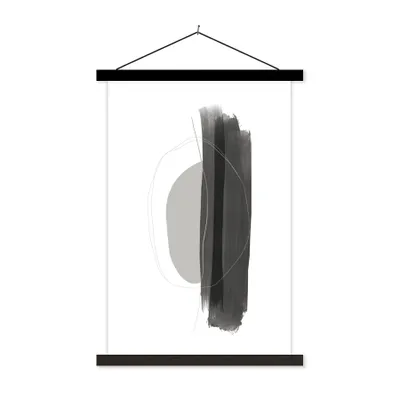 Produktbild von MuchoWow® Textilposter Abstrakt - Malerei - Minimalismus 40x60 cm mit schwarzem Rahmen - Wanddekorationen