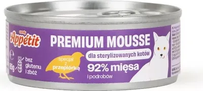 Obrázok produktu pre Comfy Appetit Premium Mousse Sterilized Przepiórka 85g - Karma dla kota