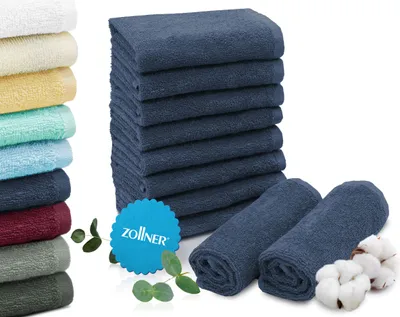 Produktbild von 10er Set Seiftücher, 30x30 cm, 100% Baumwolle, dunkelblau