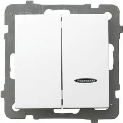 Obrázok produktu pre Ospel ŁP-2GS/m/00, Biela, IP20, 250 V, 10 A, 71 mm, 40 mm