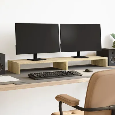 Immagine prodotto di vidaXL Supporto per monitor Rovere Sonoma 100x27x10 cm Materiale a base di legno