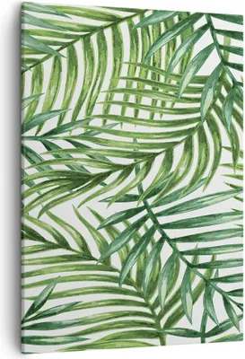 Produktbild von Bild auf Leinwand - Leinwandbild - Einteilig - Palme Blatt grün - 50x70cm - Wand Bild - Wanddeko - Wandbilder - Leinwanddruck - Kunstdruck - Wanddekoration - Leinwand bilder - Wandbild - PA50x70-3777