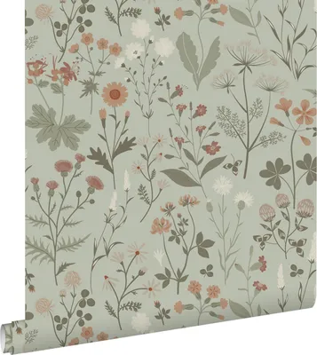 Obrázek produktu pro ESTAhome tapeta polní květiny mátově zelená 53 cm x 10,05 m