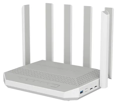 Obrázek produktu pro Keenetic Hero 5G (KN-4110), Wi-Fi 6 (802.11ax), Dvoupásmový (2,4 GHz / 5 GHz), Připojení na síť Ethernet, 5G, Šedá, Bílá, Stolní router