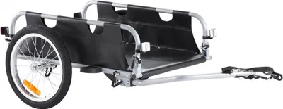 Produktbild von Fahrradanhänger - 45 kg Tragkraft - Faltbarer Transportanhänger mit Schnellverschluss - Universalkupplung - 41 cm Räder - Sichere Reflektoren - Passend für 558,8-711,2 mm Fahrradräder