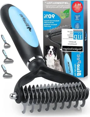 Produktbild von Famanu Hundehaarbürste Langhaar - Unterwollbürste für Knotenentfernung