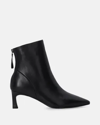 Produktbild von Klassische schwarze Damen-Ankle-Boots mit hohem Absatz, Größe 38