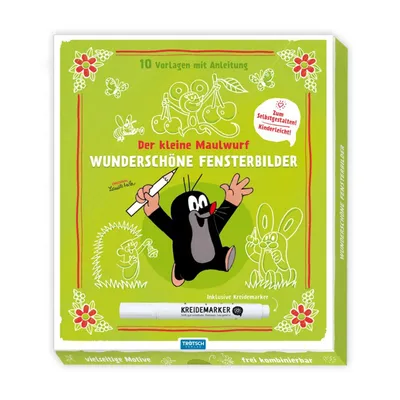 Produktbild von Fensterbilder der kleine Maulwurf 23 x 23cm, 10 Vorlagen Kreidemarker